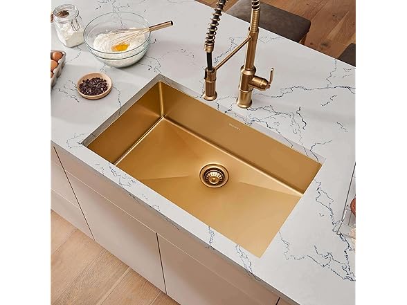  Ruvati 27-inch Undermount Satin Brass Ma