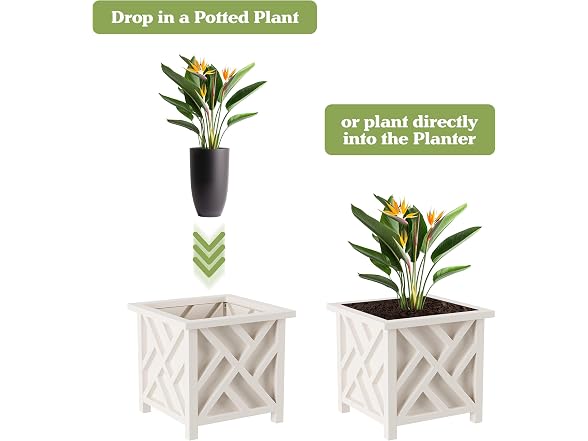 Pure Garden Lattice Design Planter