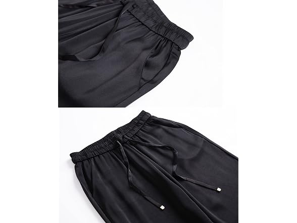 Heipeiwa Women (XS) Straight Wide Leg Satin Pants