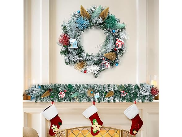 GarveeHome 24" Christmas Wreath