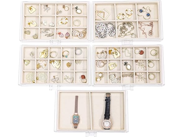 Cq acrylic Jewelry Organizer w/5 Drawers