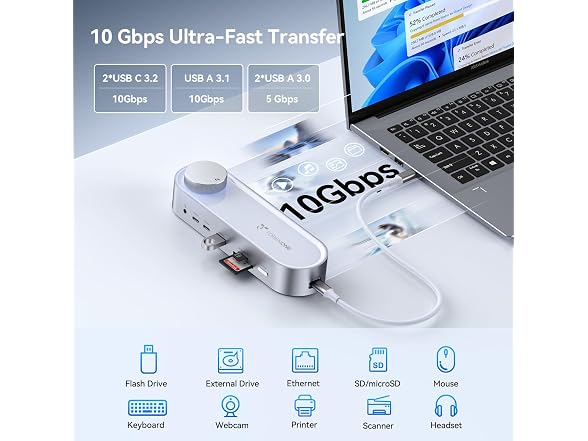 TobenONE USB C Laptop Docking Station - Gallery 6