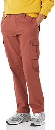 Amazon Essentials Men's Straight-Fit Stretch Cargo Pant (Available in Big & Tall), Clay, 32W x 30L
