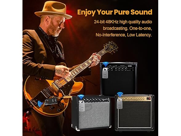 M-VAVE 2.4GHz Guitar System Transmitter Receiver