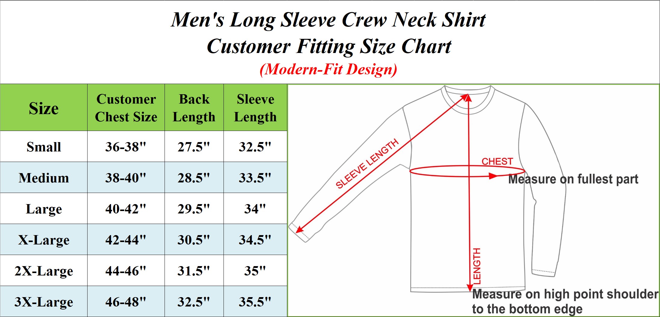 4Pk Mens L/S Crew Neck Classic Shirt - Gallery 8