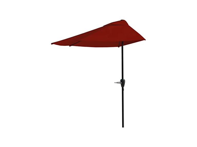 Pure Garden 9 ft Half Umbrella Outdoor Patio Shade