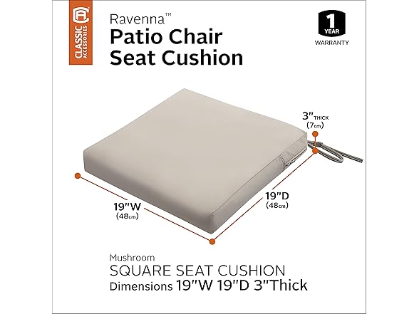 Classic Accessories Ravenna Patio Seat Cushion