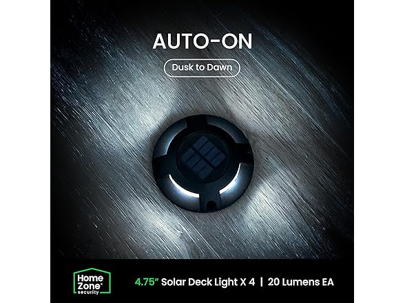 Home Zone Solar Deck Lights - Black