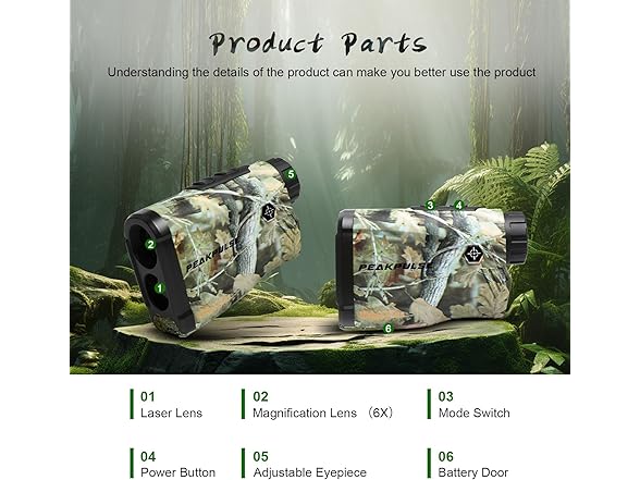 PEAKPULSE Hunting Range Finder | 1400 Yd