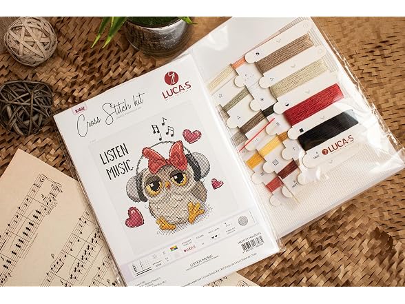 Luca-S Cross Stitch Kit Listen Music, B1402 - Gallery 2
