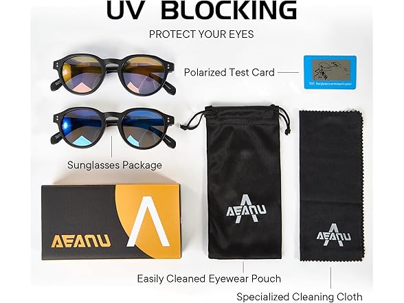 AEANU 2-Pack Polarized Sunglasses PURPLE/PINK