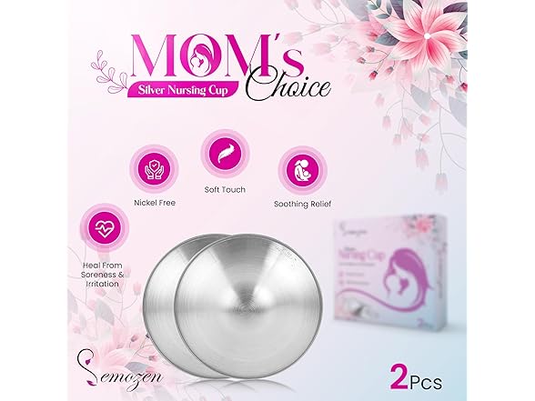 Semozen Silver Nursing Cups
