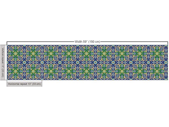 Ambesonne Orient Fabric by The Yard, Mosaic