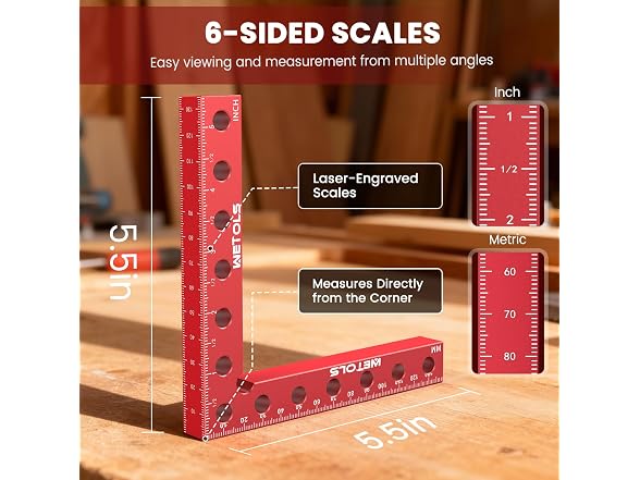 WETOLS 4Pcs 5.5" Corner Clamps