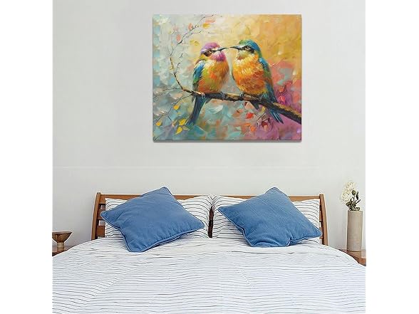 nanen Bird Canvas Wall Art Birds Paintin