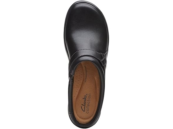  Clarks Angie Mist Black Leather 11 