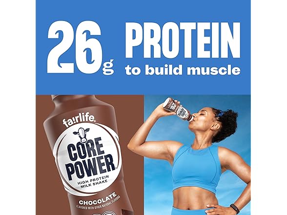 12PK Core Power Protein Shake, Chocolate, 14oz