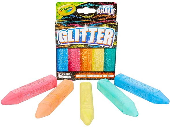 Crayola Outdoor Chalk w/ Glitter (5-Pc)