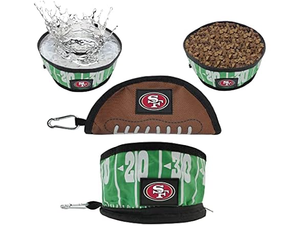 Pets First NFL Collapsible Pet Bowl