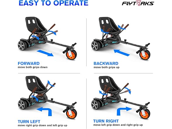 Go Kart Hoverboard Attachment w/ Shock