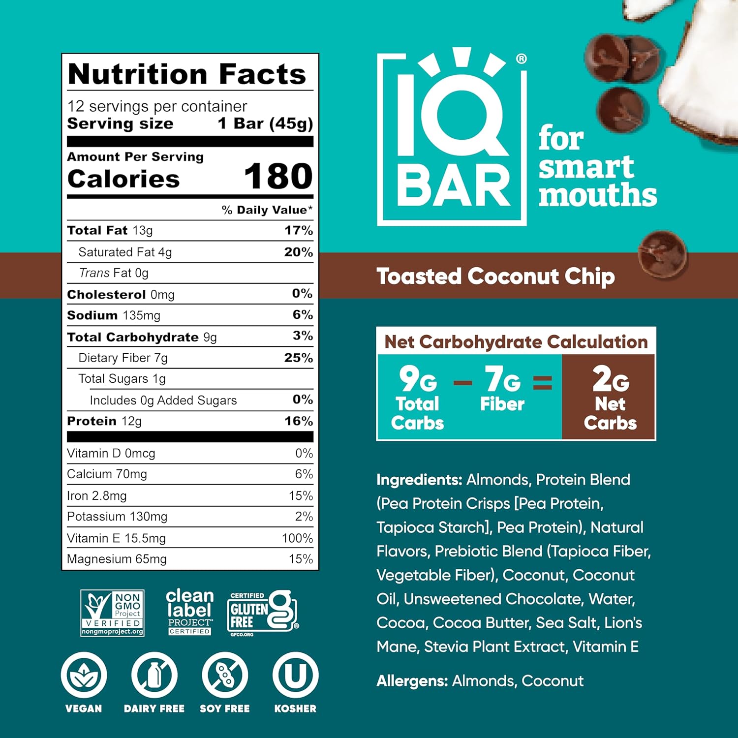 24CT IQBAR Clean Plant Protein Bars- Your Choice - Gallery 28