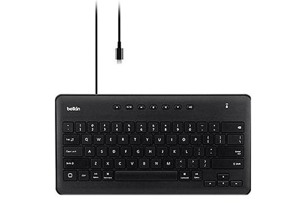 Belkin Wired Keyboard For Apple iPad With Lightning Cable (B2B124RB)