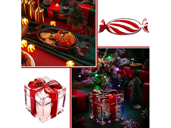2 Pcs Crystal Candy Jar And Dish