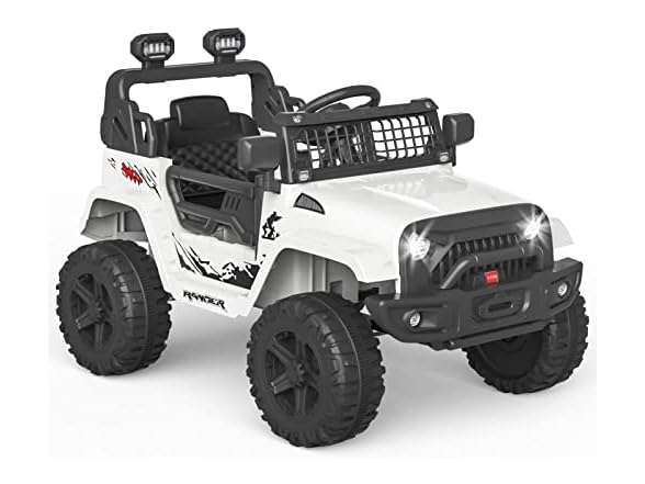 Hetoy 12V Kids Electric Vehicles Ride On Truck Car (White)