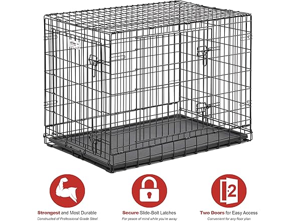 MidWest Homes for Pets Heavy-Duty 36-Inch Dog Crate
