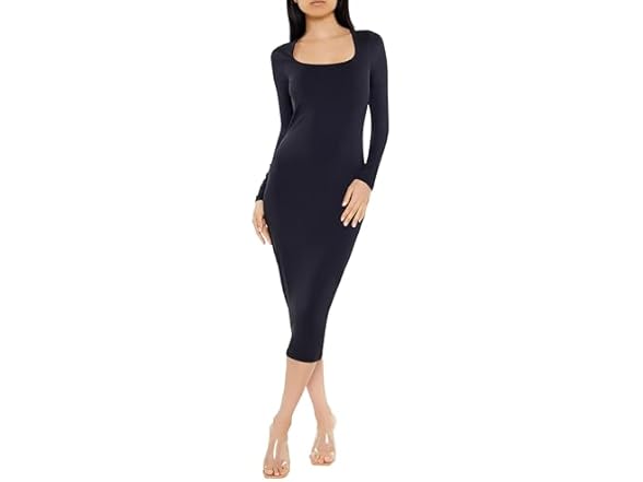 Forever 21 Women (S) Contour Sculpt Midi Dress