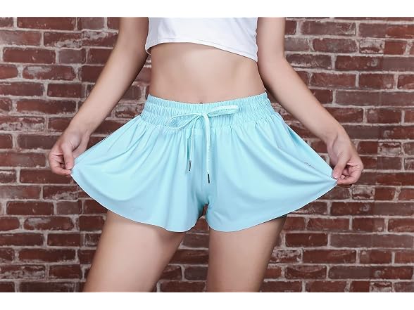 Luogongzi Women (XL) Flowy Shorts Casual Skirts