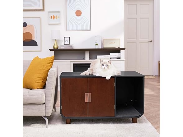 Staart Dyad Cat Litter Box Enclosure and Nightstand