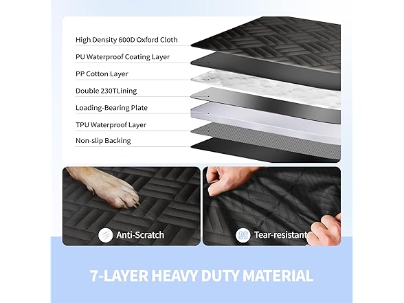 ELLINI W0892 Dog Car Seat Cover for Back Seat