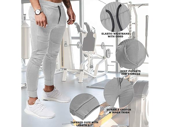 MICOZIFY Mens Workout Jogger Pants