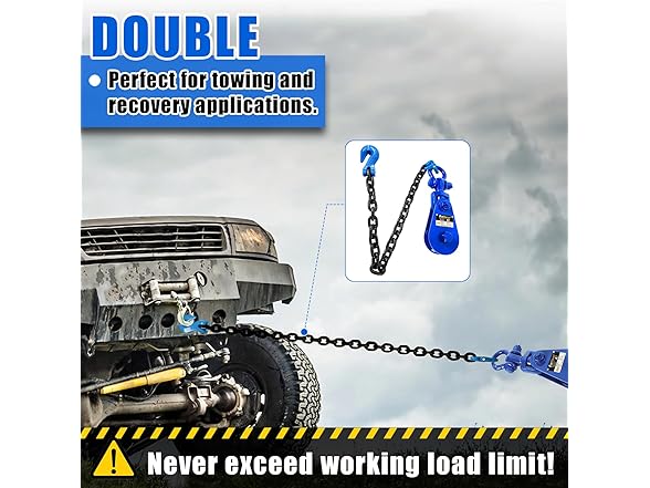 4 Tons Snatch Block 1/2" Wirew Rope