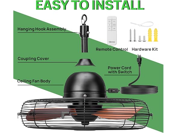 Tornado 20-in Outdoor Ceiling Fan