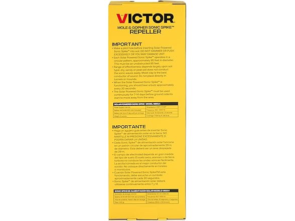 Victor M9014 Solar Powered Sonic Spike- Mole Deterrent