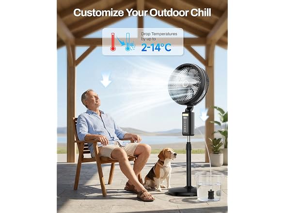 Ausic Outdoor Misting Fan
