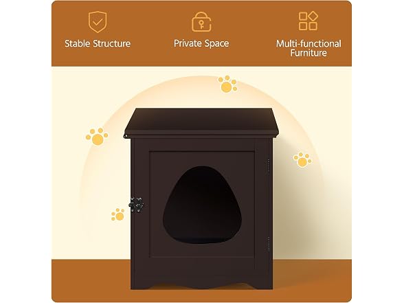 Yaheetech Cat Litter Box Furniture, Indoor L