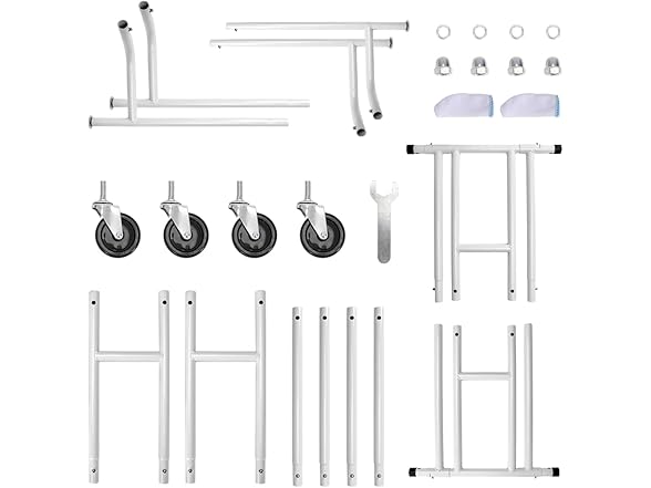  Fishat White Double Rod Garment Rack 