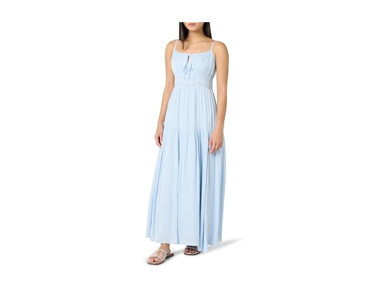 The Drop Women Tavia Tie-front Tiered Maxi Dress
