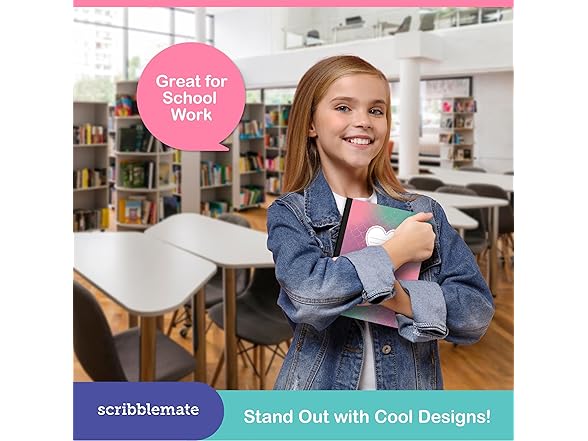 ScribbleMate Cute Composition Notebook
