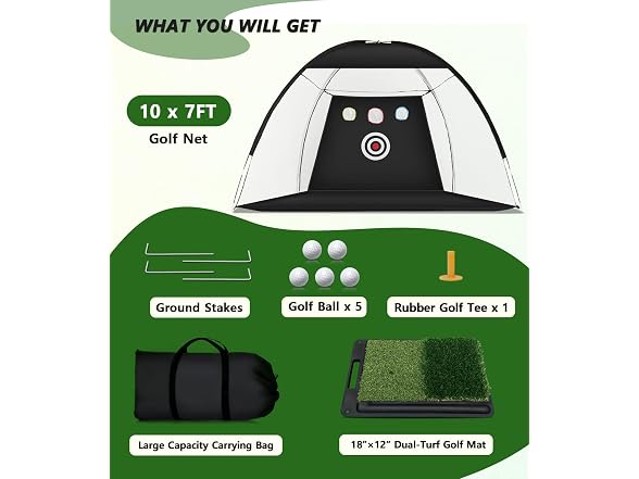Ywitio 10x7FT Golf Practice Net