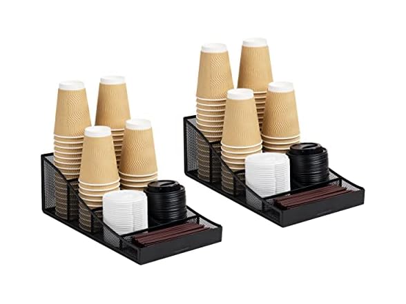 Mind Reader Cup & Condiment Station 2pk