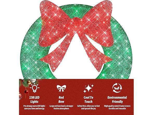 36 Inch Outdoor Christmas Wreath