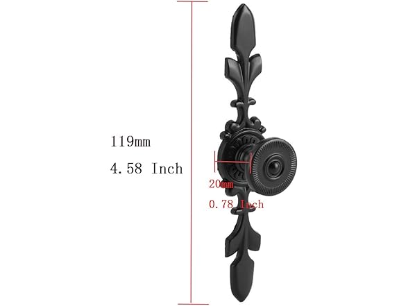 BTMB Vintage Style Drawer Knobs Flat