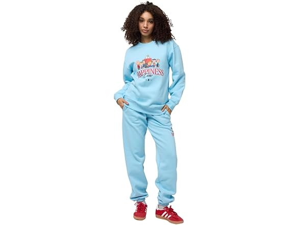 Samii Ryan Women Peanuts Happiness Crew Crewneck
