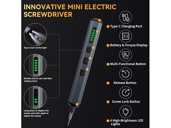 Ruanuo 68-in-1 Mini Electric Screwdriver