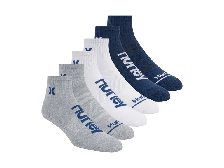 Hurley Men's 12-Pairs Quarter Crew Socks