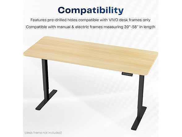 VIVO Light Wood 60 x 24 inch Universal